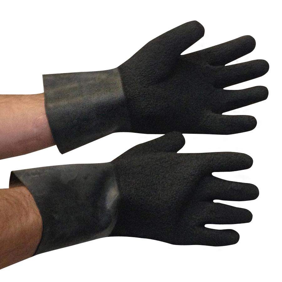 Þurrgallahanskar Svartir latex